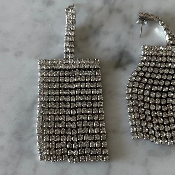 Sparkling Rhinestone Earrings - Picture 2 of 5